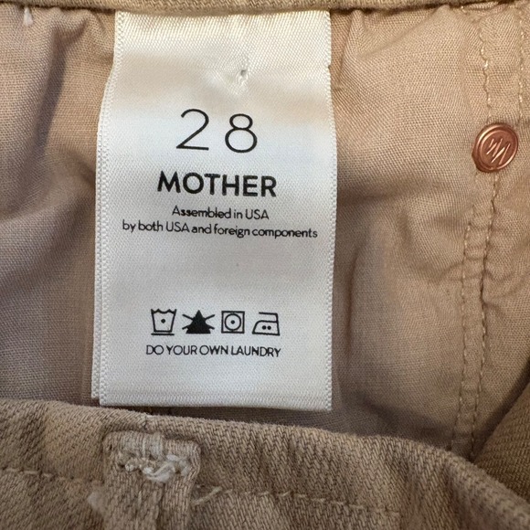 Mother Jeans Womens Sz 28 The Looker Ankle Fray Sweet Stripes Brown Tan - Picture 5 of 10